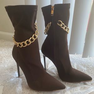 Simmi London Heel Boots with chain detail